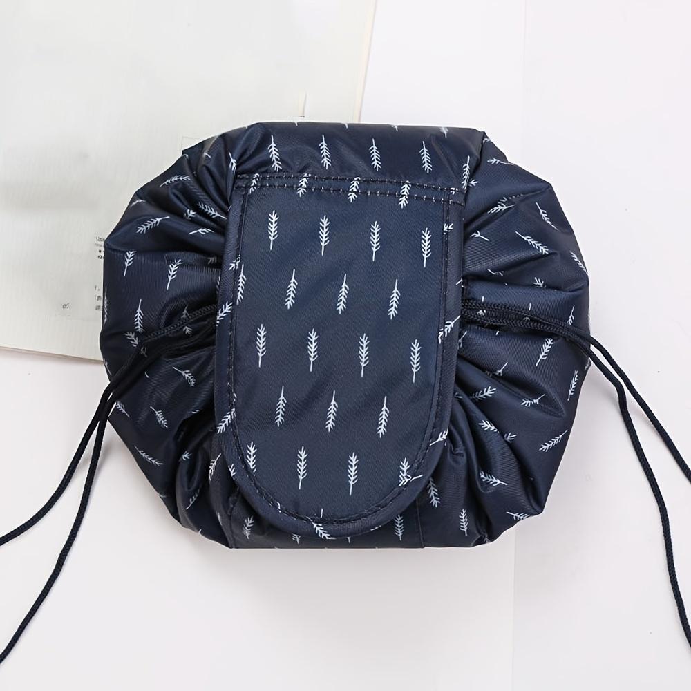 Large Capacity Waterproof Nylon Makeup Bag - Portable, Odorless Cosmetic Organizer with Drawstring Closure, Ideal for Travel & Everyday Use