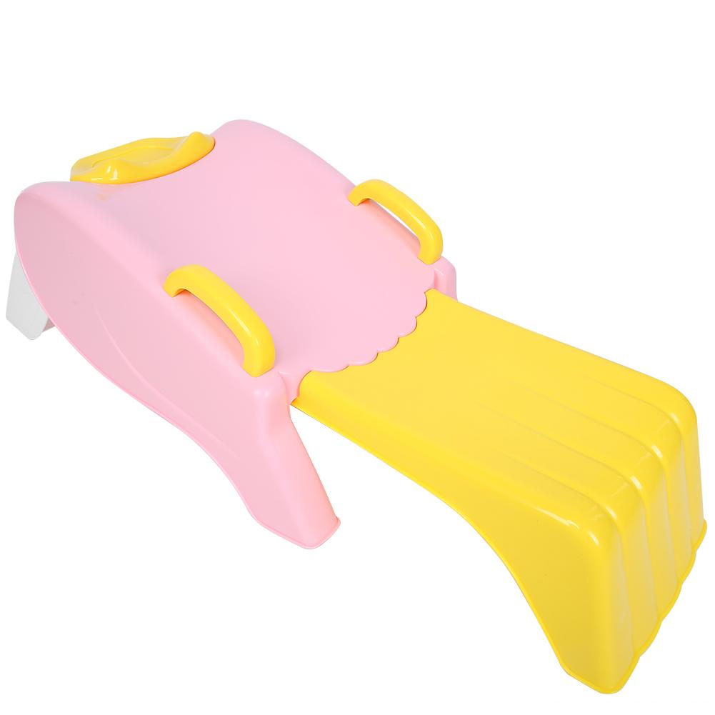 

Складной детский стульчик для мытья шампунем, регулируемый, мультяшный, детский стульчик для мытья шампунем, розовый