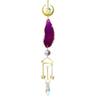 Durable Sun Catcher Faux Agate Plate Sun Catcher Ornament Natural Stone Pendant Decoration Indoor Outdoor Garden Wall Window