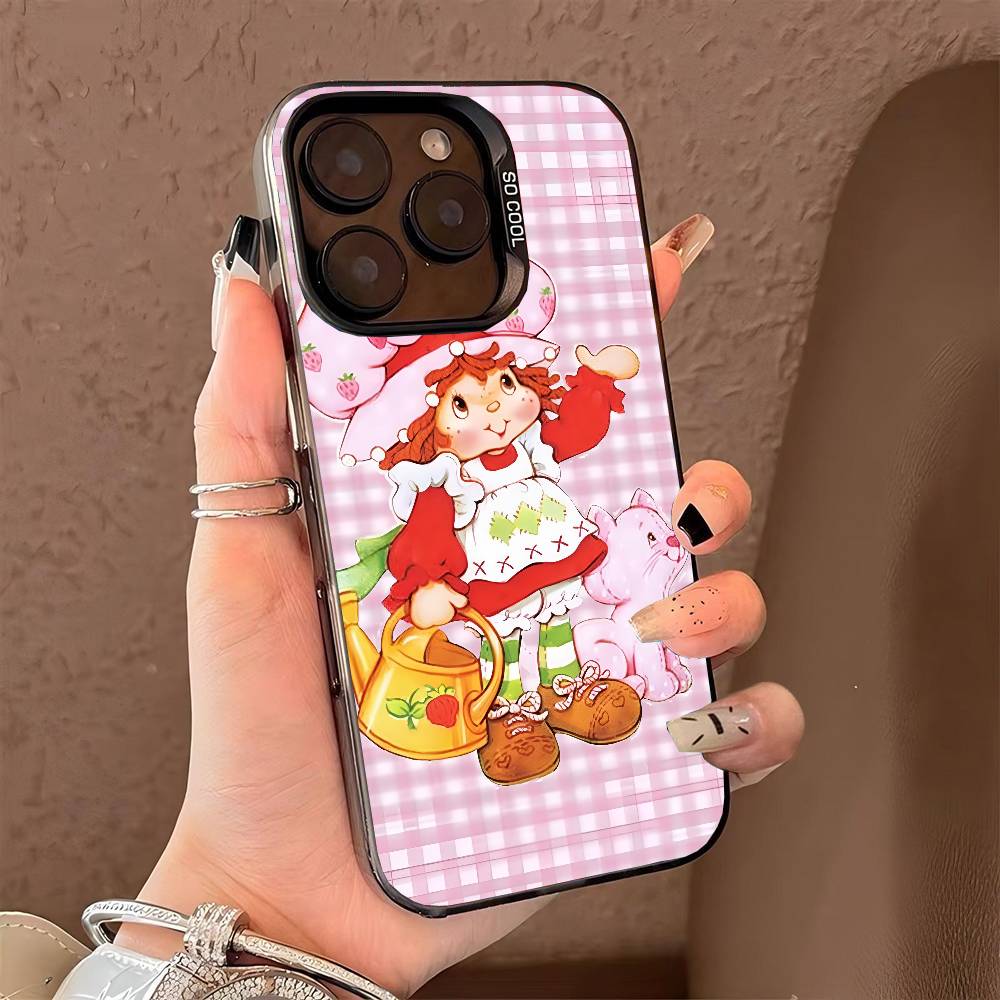 Strawberry Sh-SHortcakeS phone case for iPhone 17 17Air 16 15 14 13 12 11 Pro Max Plus Colorful Silver