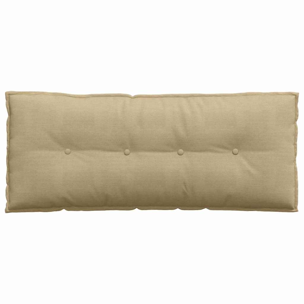 Back Cushion Gray Green 120 x 50 cm Cord Fabric