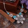 Flower Ethnic Style Necklaces Beads Bohemia Style Choker Chic Stone Pedant Necklace  Gifts