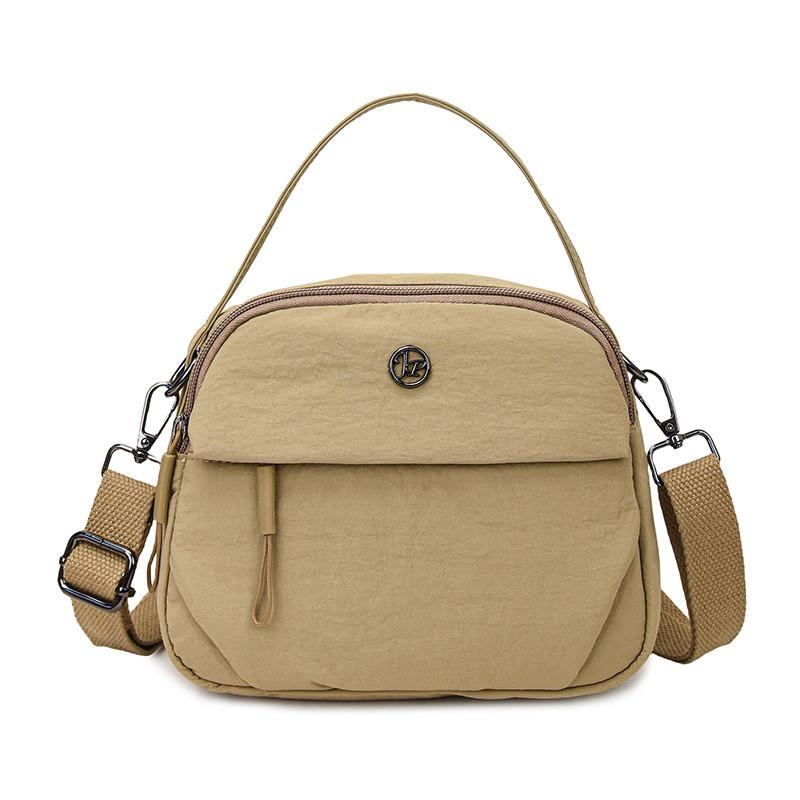 Nylon Handheld Bag With Zipper Closure For Daily Urban Use