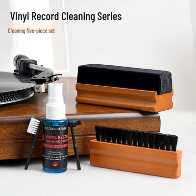 Kit di pulizia per giradischi in vinile: Pennello LP e Fluido Antistatico