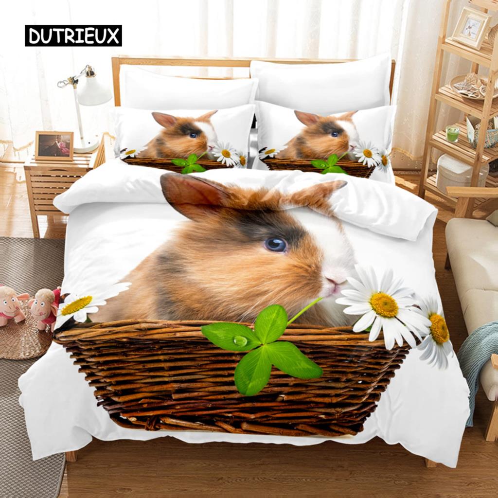 3D-Hamster-Bettbezug, King-Queen-Size, schönes Meerschweinchen-Bettwäscheset für Kinder, Teenager, Erwachsene, Familie, Haustier, 2/3-teilig, Bettbezug