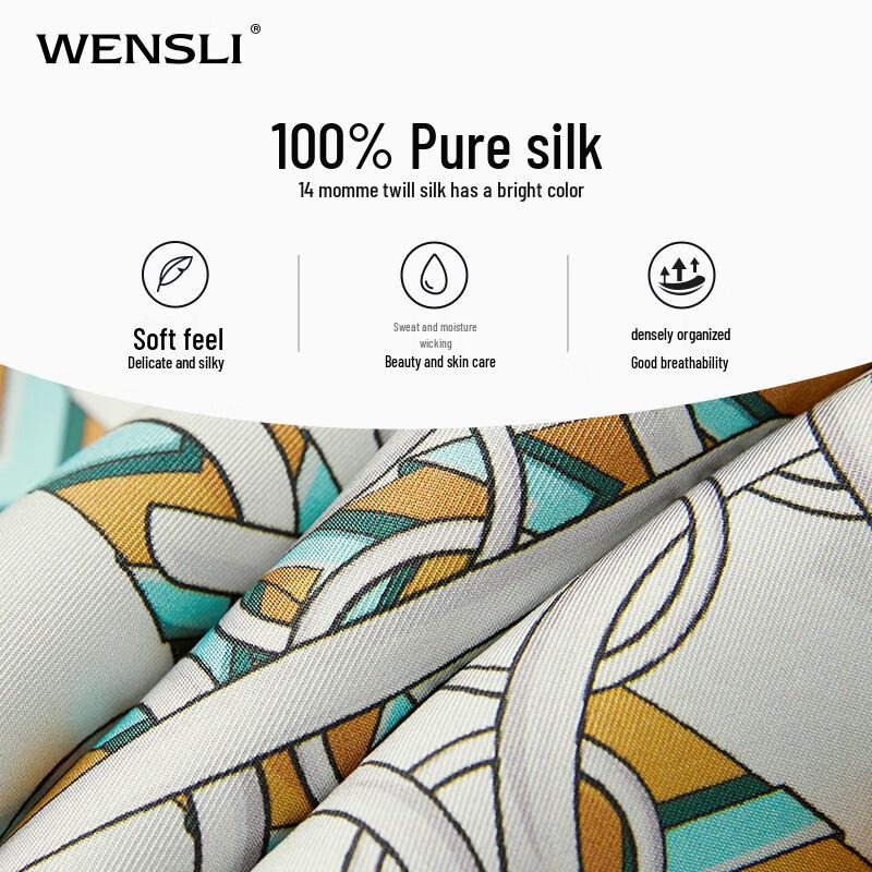 WENSLI Women's 100% Mulberry Silk Large Square Scarf Shawl