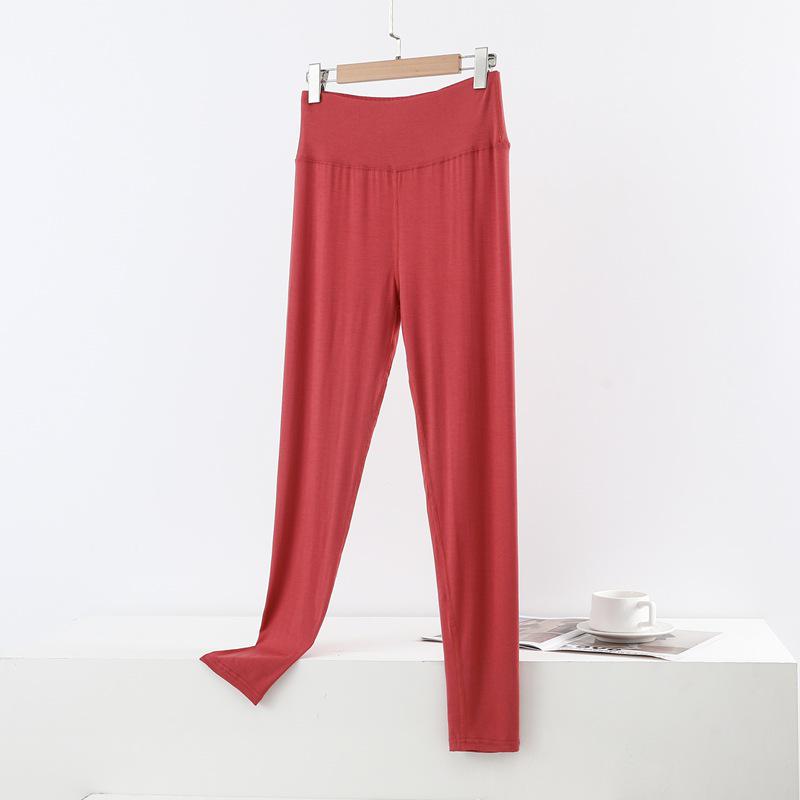High-Waisted Modal Pants for Women - Loose, Seamless, Plus Size, Perfect for Spring and Autumn