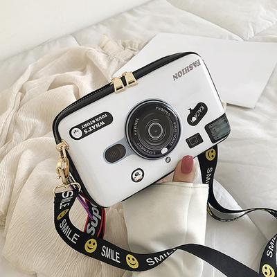 Mini Camera Shoulder Bag 2025 New PU Painted Cute Girl Bag Fashion Personality Joker Crossbody Bag