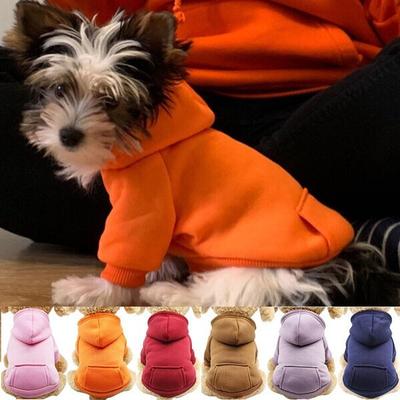 Sudaderas con capucha para perros de un solo color, ropa para mascotas para perros pequeños, abrigos para cachorros, chaquetas, sudaderas para chihuahuas, disfraces para perros y gatos, trajes de algodón para mascotas
