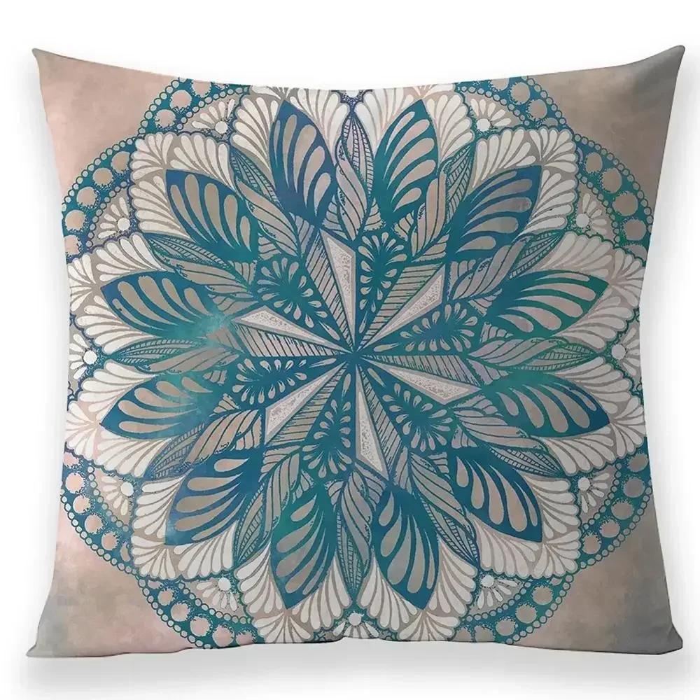 Bohemian Style Mandala Pillow Case Living Room Bedroom Seat Sofa Cushion Cover Home Decorating Linen Pillowcases 45*45 Cm
