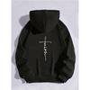Faith Print Back Hoodies Casual Drawstring Long Sleeve Kangaroo Pocket  Women'S Fall Winter Hooded Streetwear Clothing