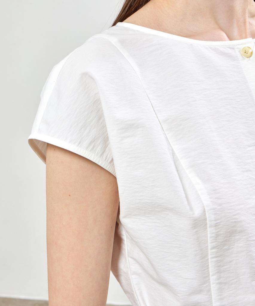 NOTIA Boat Neck Cap-Sleeve Blouse - Ivory