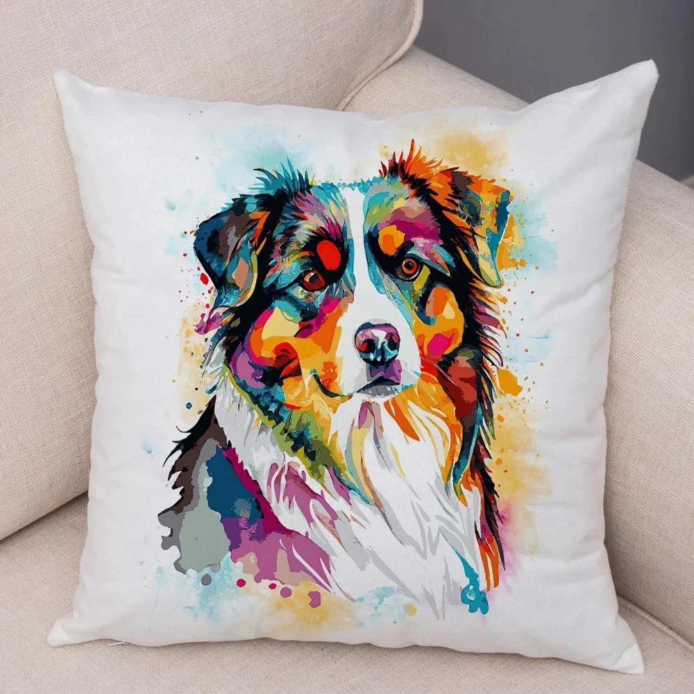 Cartoon Cat Dog Lion Panda Bird Cushion Cover Decor Cute Animal Pillow Case Peach Skin Soft Pillowcase For Children Room Home