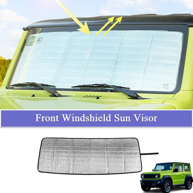Front Windshield Sun Visor Foldable Sun Shade Cover for Suzuki Jimny JB64 JB74 -2026 UV Rays Block Interior Accessories