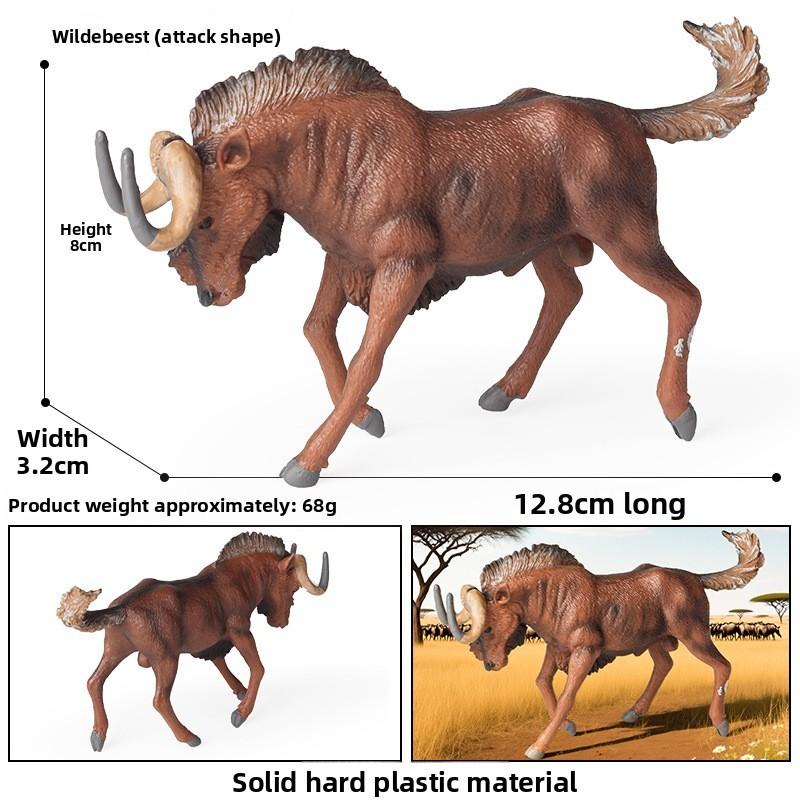 Animal Simulated Wild Antelope Elk Horned Horse Model Ornament Children Toy