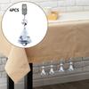 4Pcs Tablecloth Weights Metal Clip Clamp Party Garden Hangers Table Cover Pendants for