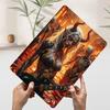 Demon Girl Playing Guitar in Hell Printed Poster Customized Wall Art Retro Vintage Metal Tin Signs for Home Decor Items Man Cave