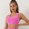 Seamless Polka Dot Racerback Yoga Tank: Women's High-End Sports Bra with Cups.