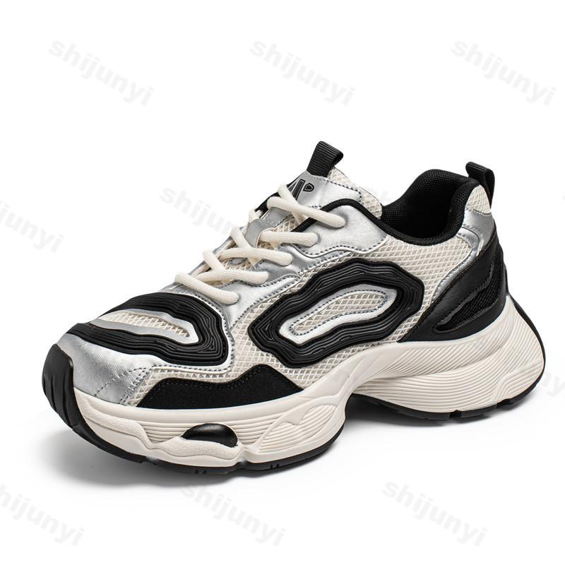 Fashion Men's Shoes 2025 Spring Mesh Breathable Casual Sneakers Versatile Thick Bottom Increasing Comfortable Lightweight Chunky shoes