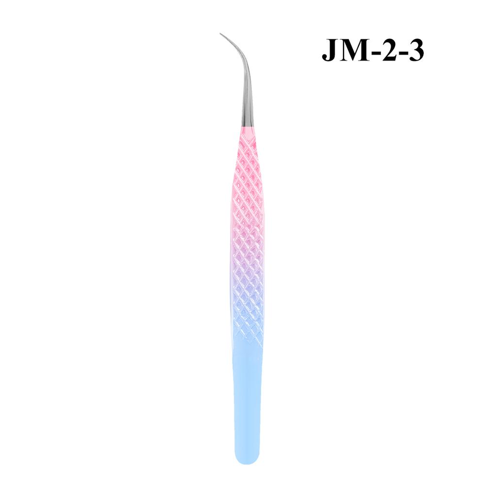 Professional Eyelash Tweezers Grip Eyelash Extension Tweezers 45 75 90 Degree Fiber Tip Easy Fanning Eyelash Tweezers