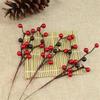 Festivals Supplies Wedding Home Flower Branch Artificial Pine Cone Red Berry Bouquet Bubble