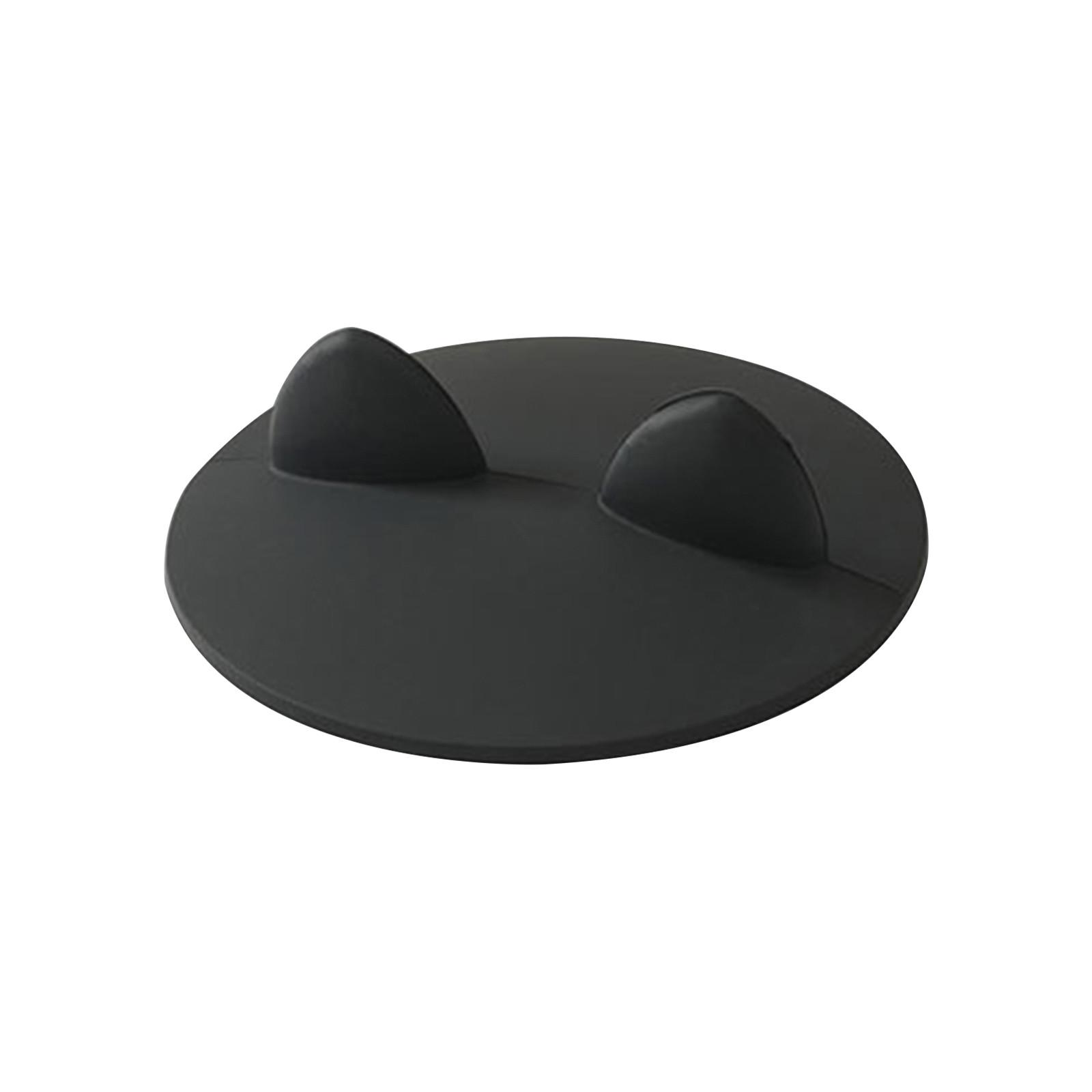 

Beauty Ear Silicone Leakproof Coffee Mug Airtight Sealed Cup Cover чорний