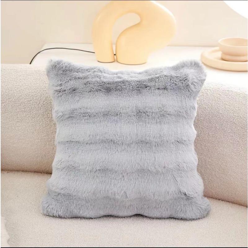

Простой однотонный чехол для подушки Плюшевая подушка в виде пузыря-кролика для дивана, спальни, квадратная подушка, хаки, подушка в скандинавском стиле 45*45