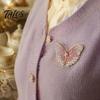 Dainty Butterflies Brooch Rhinestone Butterfly for Women, Vintage Insect Lapel Pin, Women Decorative Pin Accessory Clothes Scarf Shawl Dress