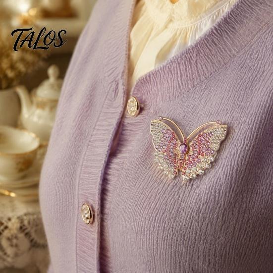 Dainty Butterflies Brooch Rhinestone Butterfly for Women, Vintage Insect Lapel Pin, Women Decorative Pin Accessory Clothes Scarf Shawl Dress