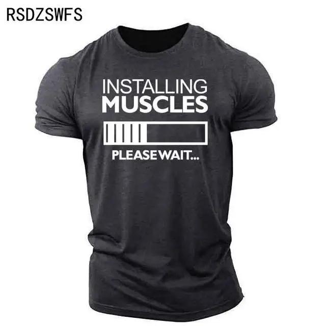 Mens TShirt 3D Retro Gym Printed Round Neck Short Sleeve Top Summer Fashion Loose Fitness Sportswear Quick Dry Mens Clothing