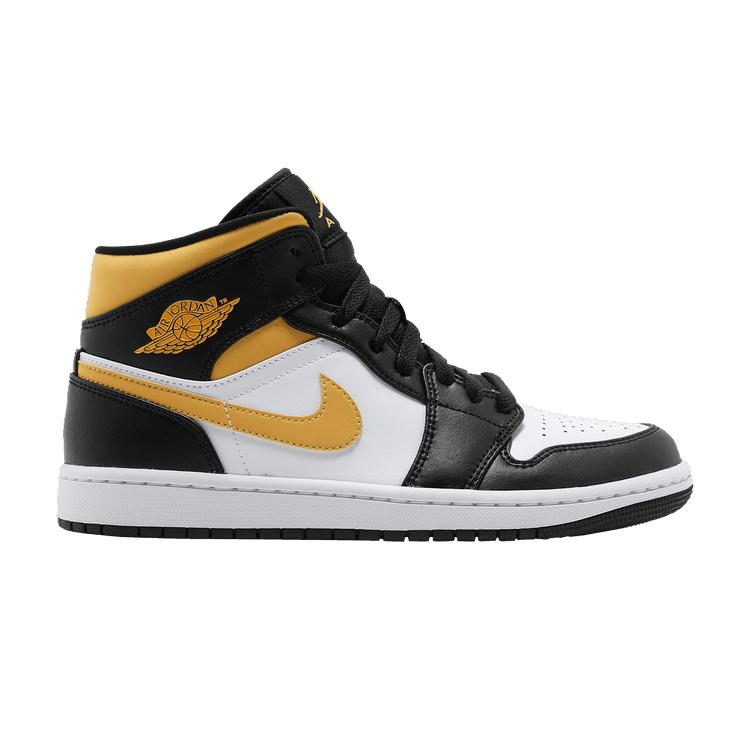Jordan 1 Mid White Pollen Black 41
