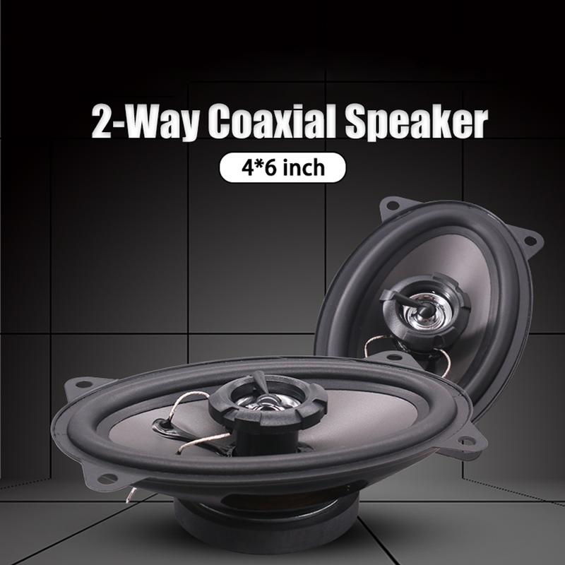 1Pair Universal Car Coaxial Speakers 4*6 Inch High Power Car Audio Stereo Speakers Full Range Audio Non-Destructive tallation 4x6 inch
