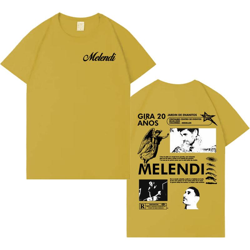 Singer Melendis Harajuku New Album TShirts Men High Quality T Shirts Cotton Casual Y2K Short Sleeve Hot Sale Clothes Teenagers