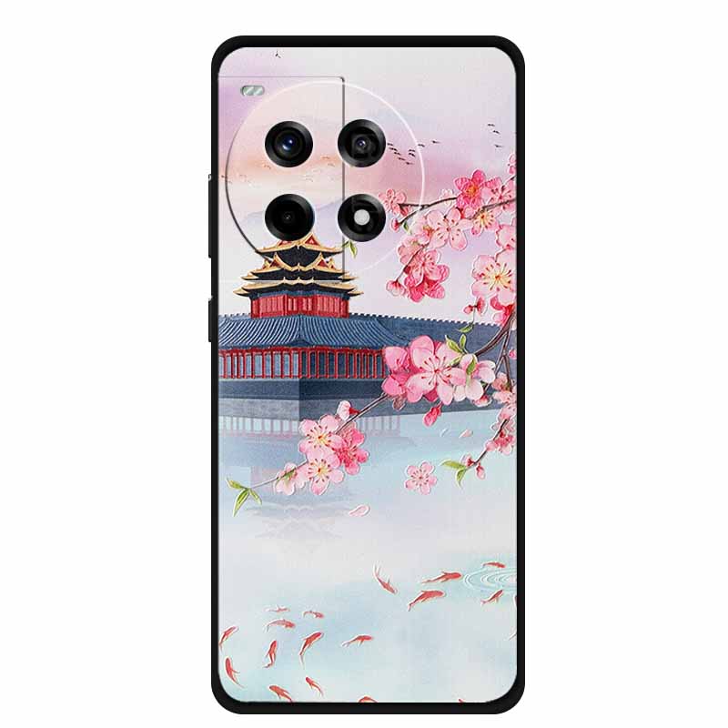 3D Relief Emboss Case For OnePlus 13 5G 11R Ace 3 2 Pro OnePlus 12R Phone Case Black Silicone Soft Back Cover Cases Funda Coque