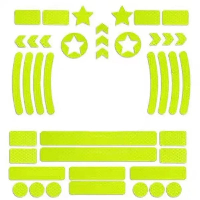 Reflective Stickers Warning Strips Waterproof Outdoor Warning Reflective Stickers for Outdoor Cars Trucks Bikes 1 set
