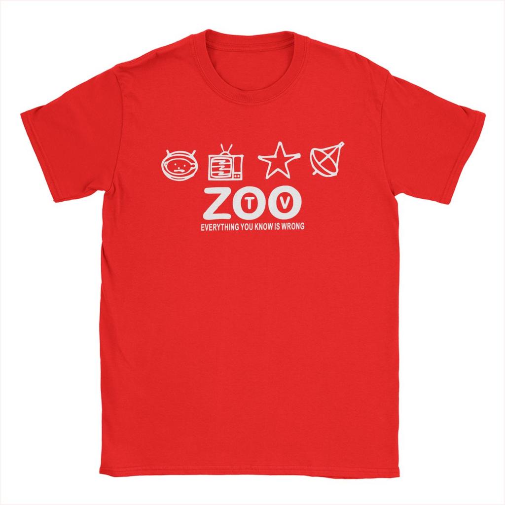 Pánske tričko U2 Zoo Band Čistá bavlna Vrchy Módne Krátky rukáv Okrúhly výstrih Tričká 4XL 5XL Tričká