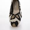 Evol Women's Knit Square Flat Pumps, LEO, Size 22.0 Cm