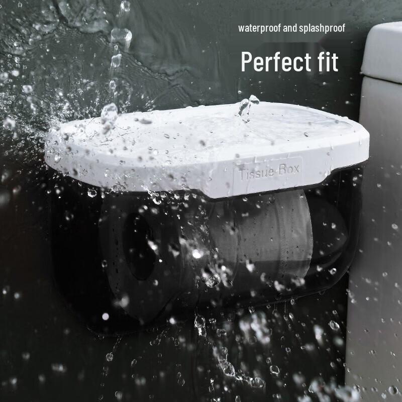 Wall-Mounted Waterproof Tissue Holder with Shelf