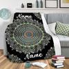 Mandala Customize Your Name Blanket Warm Comfortable Soft Blanket For Chair Office Sofa Bed Sofa Office Camping Suitable For Gifting Relatives And