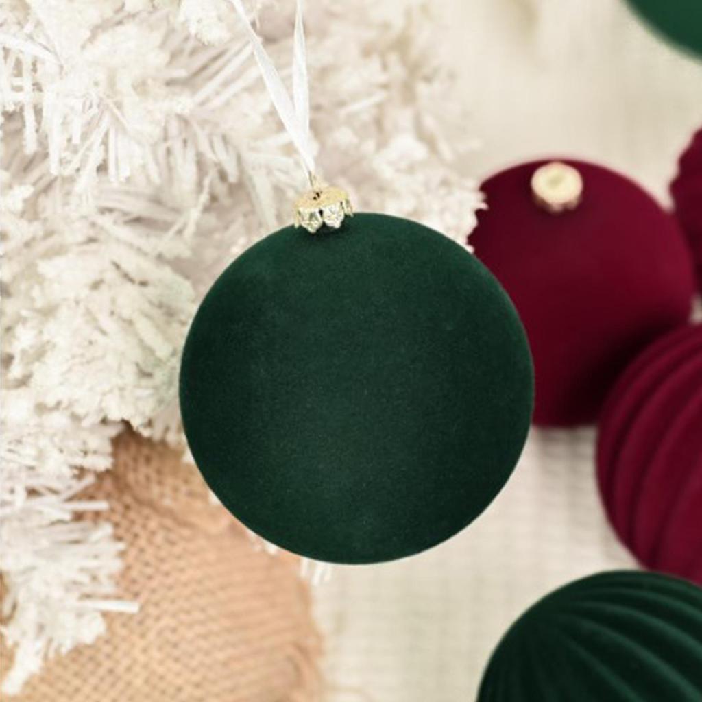 12 stuks 8cm Wijnrood Kerstbal Ornamenten Kerstboom Hanger 2025 Kerstfeest Decoratie 2026 Nieuwjaar Huisdecor