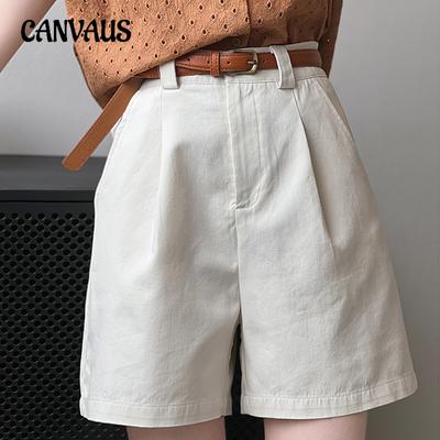Short de travail d'été pour femmes, taille haute, ample, jambes larges, pantalons décontractés