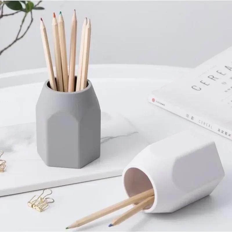 Creative Simple Dinosaur Egg Shape Pen Holder Desktop Storage Ornaments School Supplies Cartoon Student Stationery Storage Box