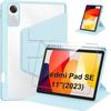 Case + Tempered Glass for Xiaomi Redmi Pad SE 11", Rotating Protection with Pen Holder - Blue