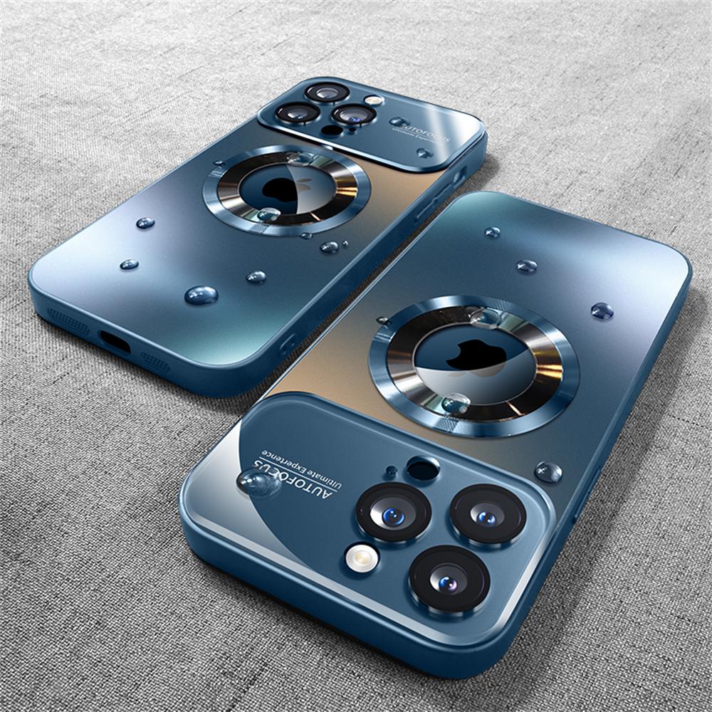 Luxury Glass Camera Lens Protection Case For iPhone 16 Pro Max 14 Plus 11 12 13 15 Pro Max 16E For Magesafe Magnetic Phone Cover