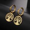 LIKGREAT Fashion 2026 Trend Tree of Life Earrings Silver Color Ear Hoops for Women Vintage Drop Earring Jewelry Amulet Gift