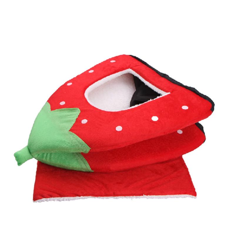 Cute Strawberry Cat Bed House Kennel Nest Sleeping Bag Puppy Pet For Small Dogs Sofa Mat Cushion Cat Pet Supplies