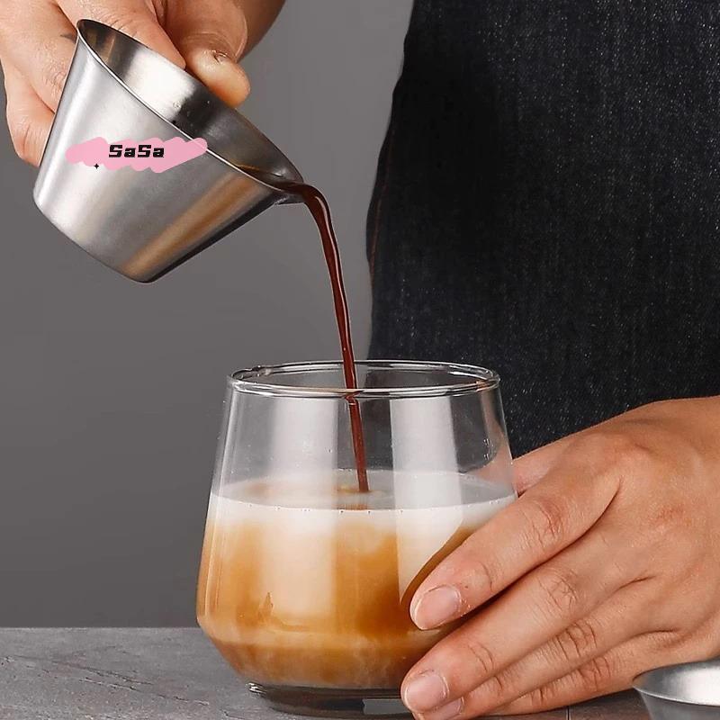 304 Stainless Steel Coffee Measuring Cup with Scale Espresso Shot Cup Kitchen Tool Coffee Machine Accessory Measure Mug