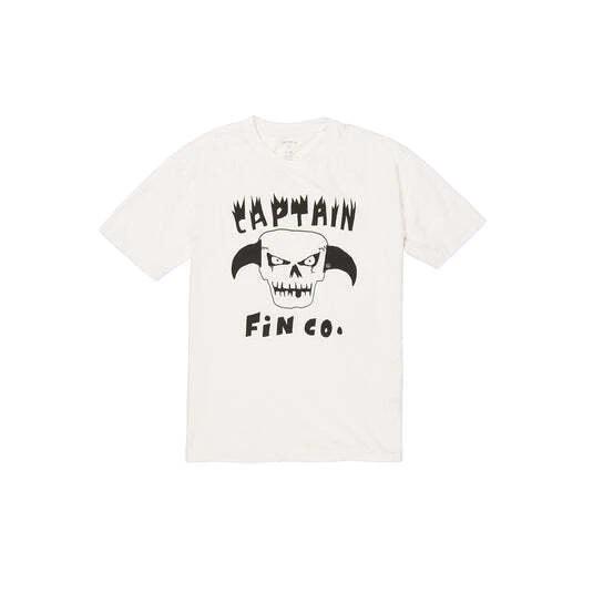 Captain Fin  S/S T-Shirt TWIN FIN SKULL - VWH - Large - NWT 150