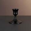 Black Candle Holder for Holiday Decor Thanksgiving Christmas Table Fireplace Ornament Stable Base Resin Material