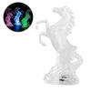 Night Light Acrylic Pony Figure Decorative Night Lamp with Colorful Flashing Lights Battery Operated Festive Room Lighting for Bedroom